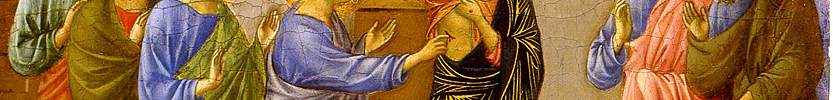 The Incredulity of Thomas / Duccio, di Buoninsegna, -1319? / 1308-1311 (Click the picture for more information)