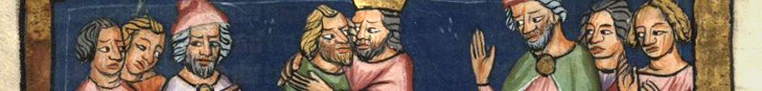 David and Absalom Reconciled / Rudolf von Ems / 1350-1375 (Click the picture for more information)