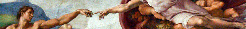 Hand of God giving life to Adam / Michelangelo Buonarroti, 1475-1564 / 1508-1512 (Click the picture for more information)